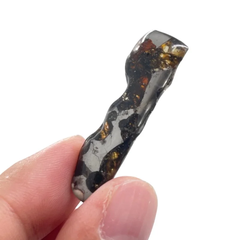 Sericho Pallasite Meteorite Polished Freeform Cabochon Natural Olivine Iron Meteorite Pendant Blank Space Collection QC937