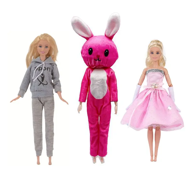 

Модная одежда для кукол 11,5 дюймов, 3 шт./лот, детские игрушки, одежда с животными, повседневная спортивная одежда, праздничное платье, быстрая доставка, подарок для девочек