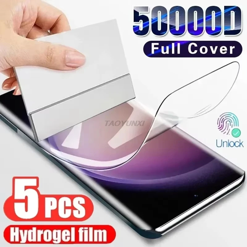 Film Hydrogel pour Samsung S26 S25 Ultra S24 S23 S22 Plus S21 Ultra S20 FE, 5 pièces, protecteur d'écran complet pour Galaxy S25 + S24 + S23 +