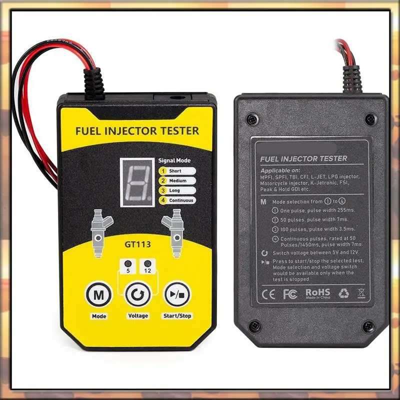 AS59 テスタークリーナーキット 8 パルスモードインジェクターテスター 6 サイズクリーニングアダプター 12V/5V 出力電源ドライブ