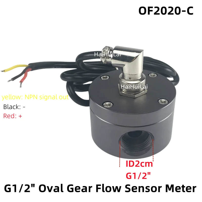 Oil Diesel Fuel Oval Gear Flow Meter Sensor