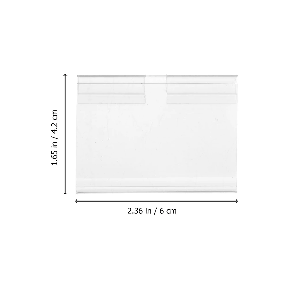

50pcs Pvc Price Tag Holders Clear Waterproof Label Display For Office Supermarket Shelf Retail Merchandise Sign Storage