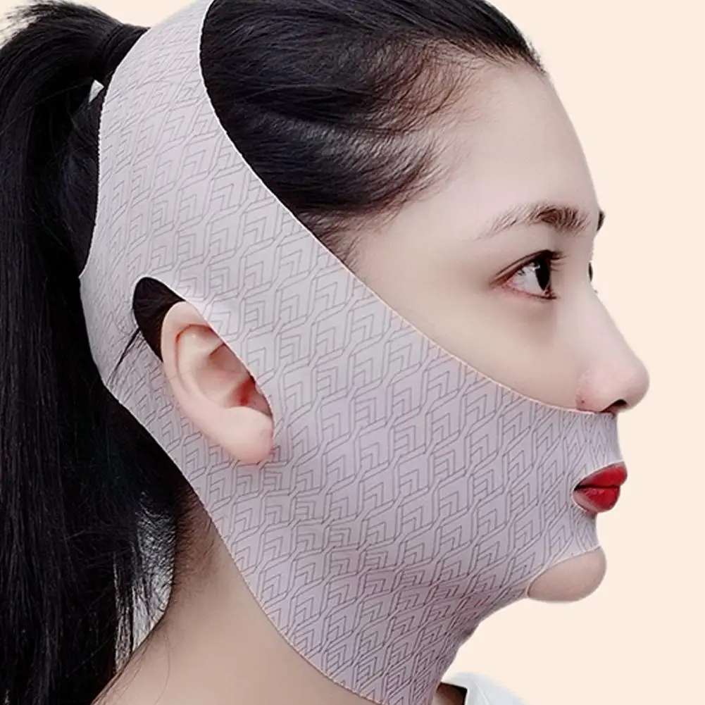 Bandage amincissant pour le ruisseau et les joues, masque de levage de ligne en V, bande de sangle anti-déformable pour le visage, outil de soins de la peau du visage, santé au sommeil, beauté