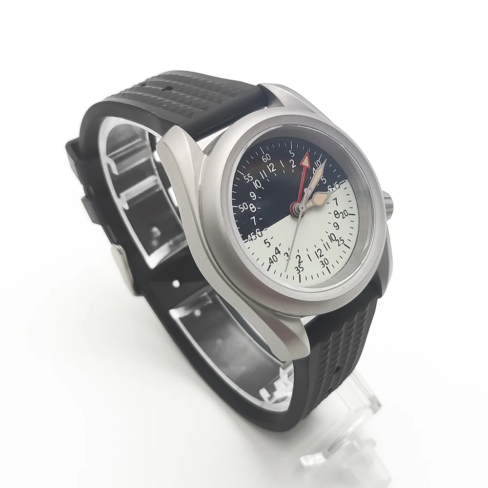 PARNSRPE 40mm Retro Sandblasting Watch Nostalgic Mechanical Watch Sapphire Mirror NH35 Automatic Movement Waterproof Luminous