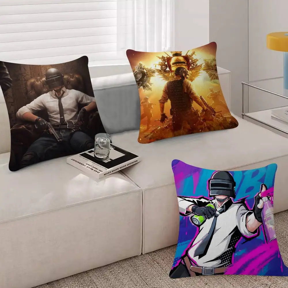 P-PUBG Game Pillow Case For Sofa Decor Car Office Room Printing Cushion Cover Decorations And Protector