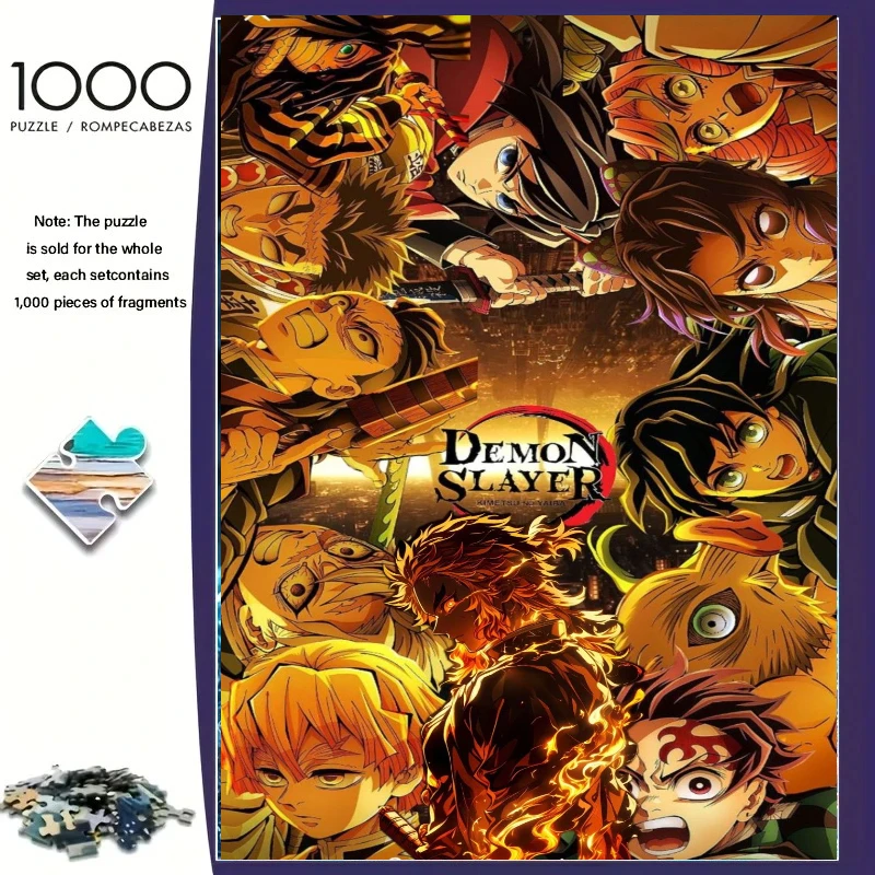 

1000 PCS Puzzles for Adults ,Demon Slayer Anime Jigsaw Puzzles Educational Games Colorful Puzzles Gifts Home Decor