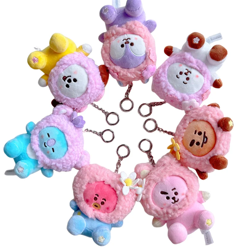 Аниме мультфильм Bt21 Shooky Cooky плюшевые игрушки модная новая плюшевая кукла мини школьный брелок кулон аксессуары подарок для девочек