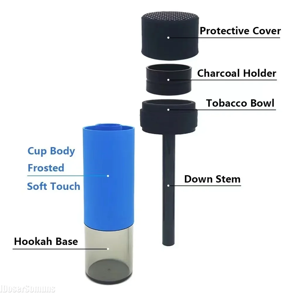 Acrylic Portable Car Smoker Hookah Set Cigarette Holder Complete Narguilhe Shisha Tobacco Gravity Mini Tube Курительная Трубка