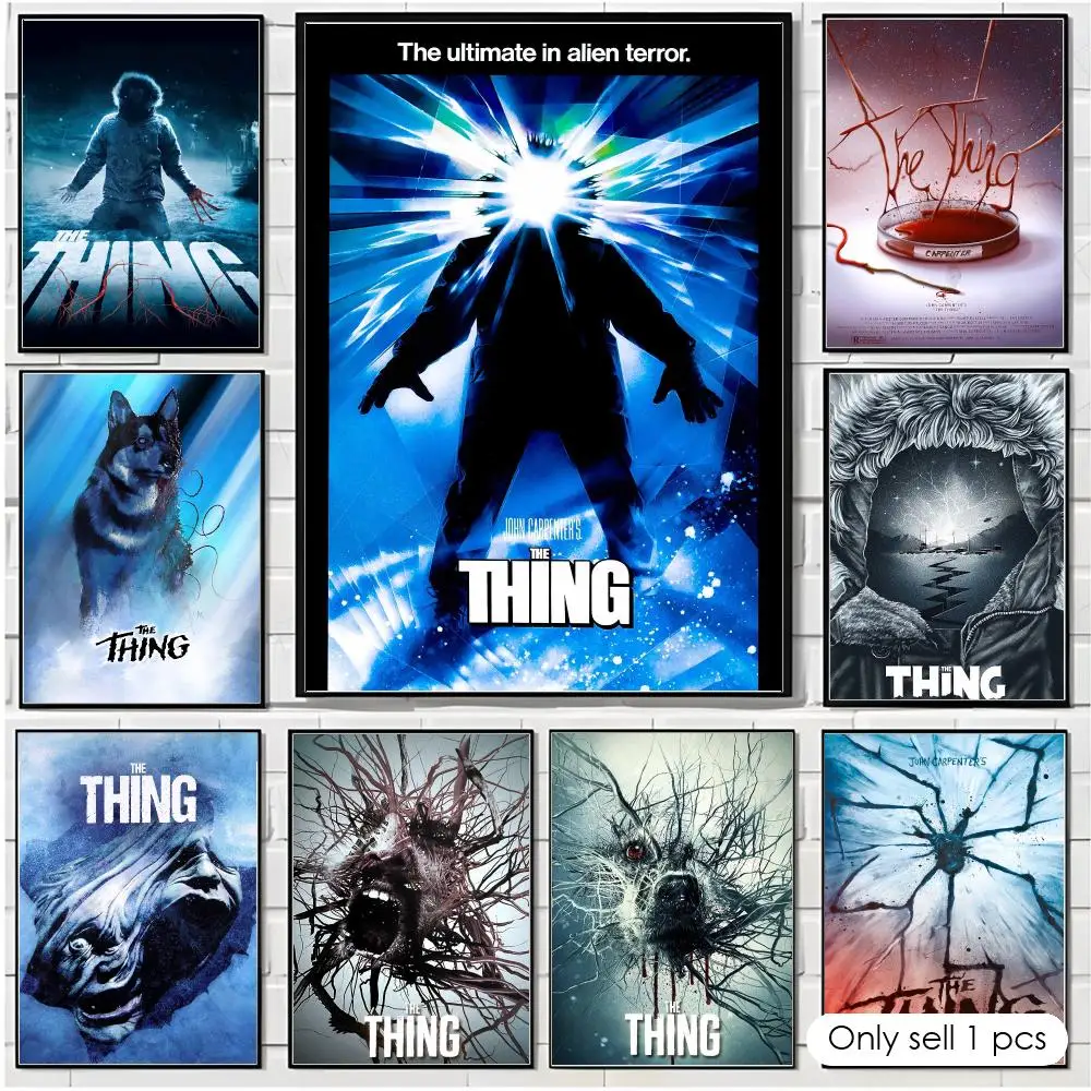 Horror Movie T-The Thing Poster Trendy Aesthetic Wall Art high-end Bedroom Home Cafe library Decor