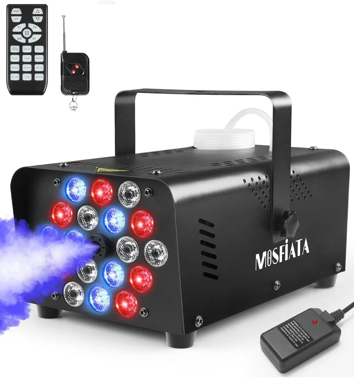 

Дымовая машина мощностью 600 Вт с 18 светодиодными лампами RGB, пультом дистанционного управления, 2300 куб. футов в минуту, идеально подходит для вечеринки, свадьбы, Хэллоуина, клуба