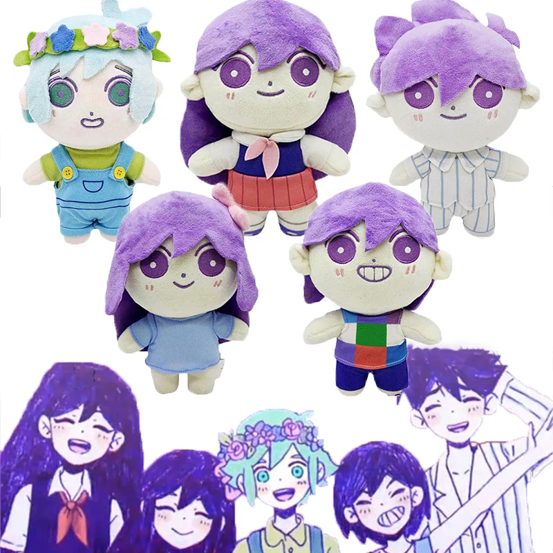 

Omori Plush Toys Cartoon Stuffed Doll Toys OMORI Sunny Plushies Figures Basil Aubrey Kel Mari Merch Cosplay Props Peluche Gifts