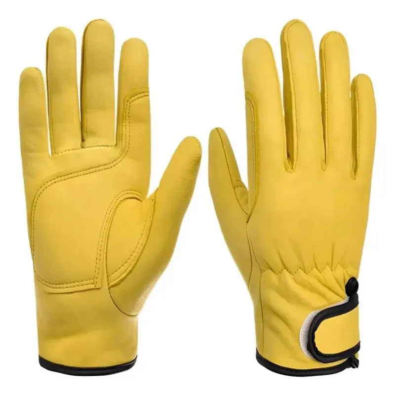 Sheep Leather Work Gloves Wear Resistant Non Slip Heat Insulated for Welding Construction Engineering Labor Protection