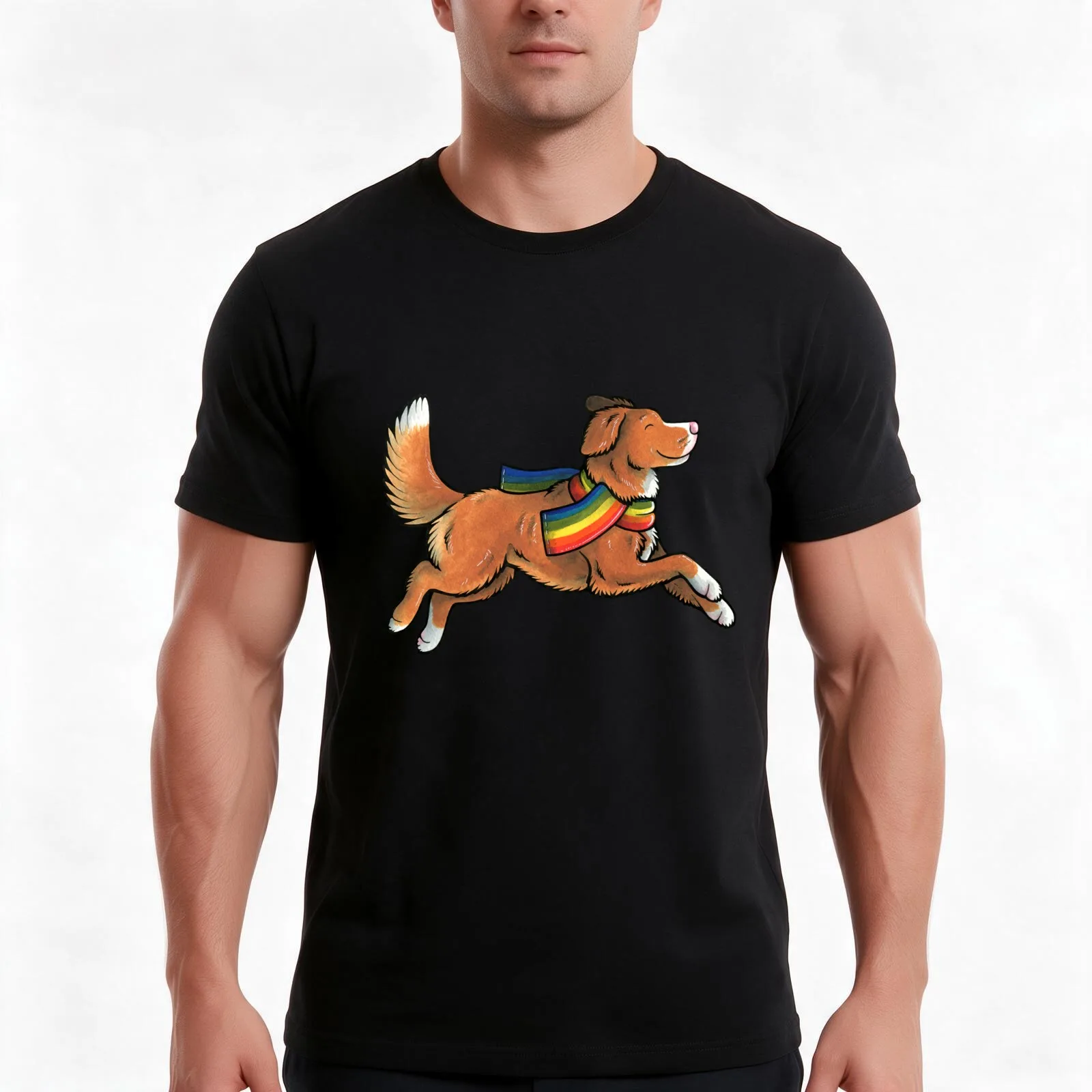 Rainbow Toller T-Shirt, Summer Casual Cotton Tee, Oversized Streetwear Tops, Vintage Graphic Print, Loose Fit Short Sleeve