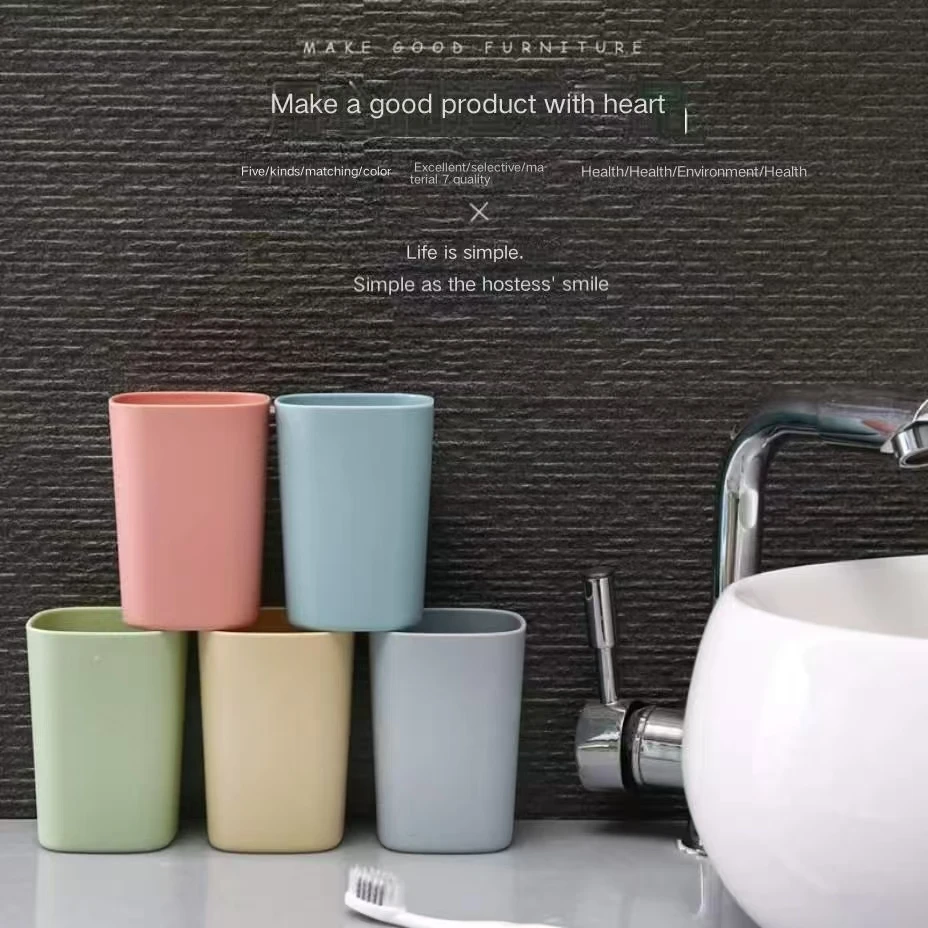 Toothbrush Cup Nordic Plain Fashionable Simple Plastic Creative Toothbrush Cup Gargle Cup Drink Cup Lovers Cup