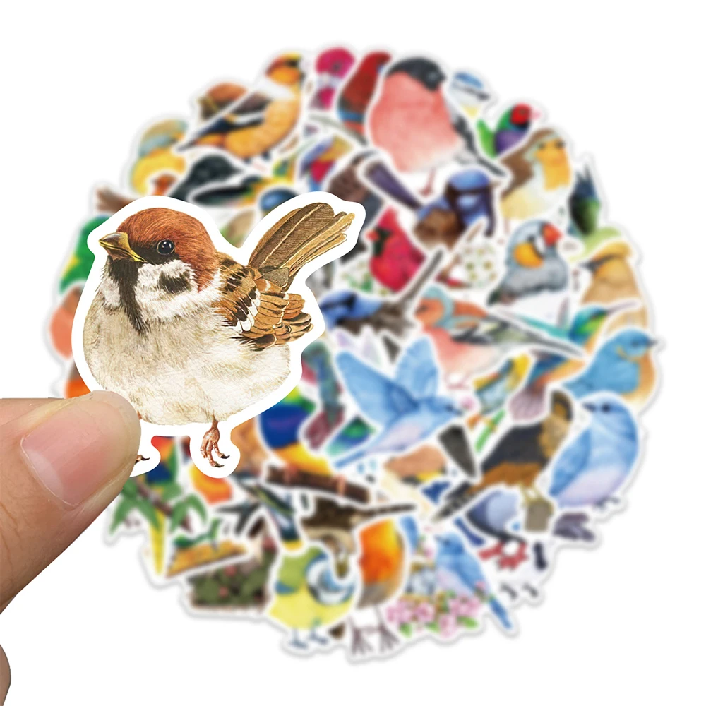 10/30/50PCS Mix Watercolor Style Bird Cartoon Stickers DIY Travel Skateboard Suitcase Guitar Luggage Laptop Funny Cute Sticker