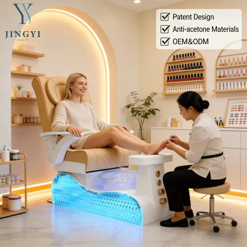 Factory Price Light Surfing Foot Spa Chair Pedicure and Manicure Pedicure Chairs with Knead Massage Nail Equipment