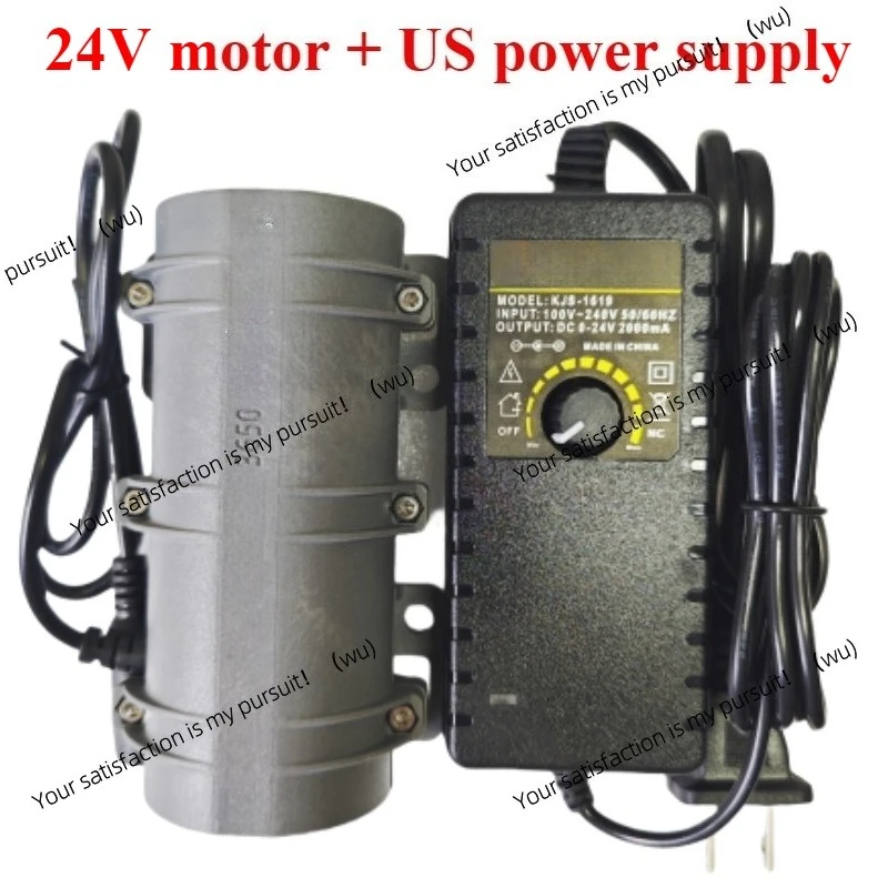 Suitable for no-load 3800 rpm 3650 carbon brush micro motor with power supply EU/US massage bed vibration motor DC12/24V