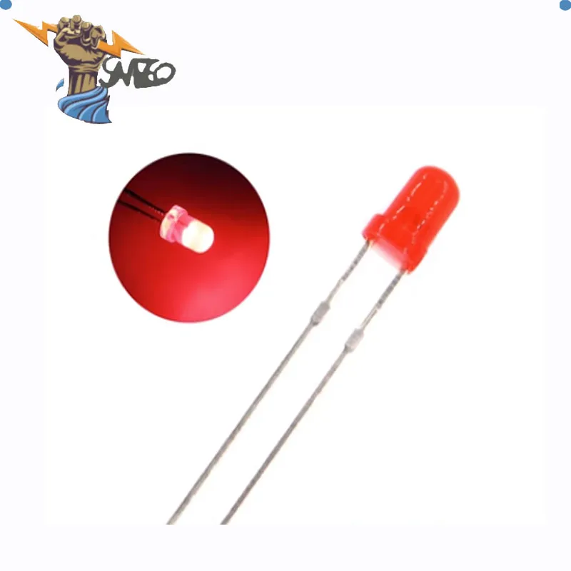 3Mm Led Diode Kit Ultra Helder Warm Wit Rood Groen Blauw Uv Paars Geel Oranje Roze Heldere Diffuse Lens F3 Emitting Assortiment