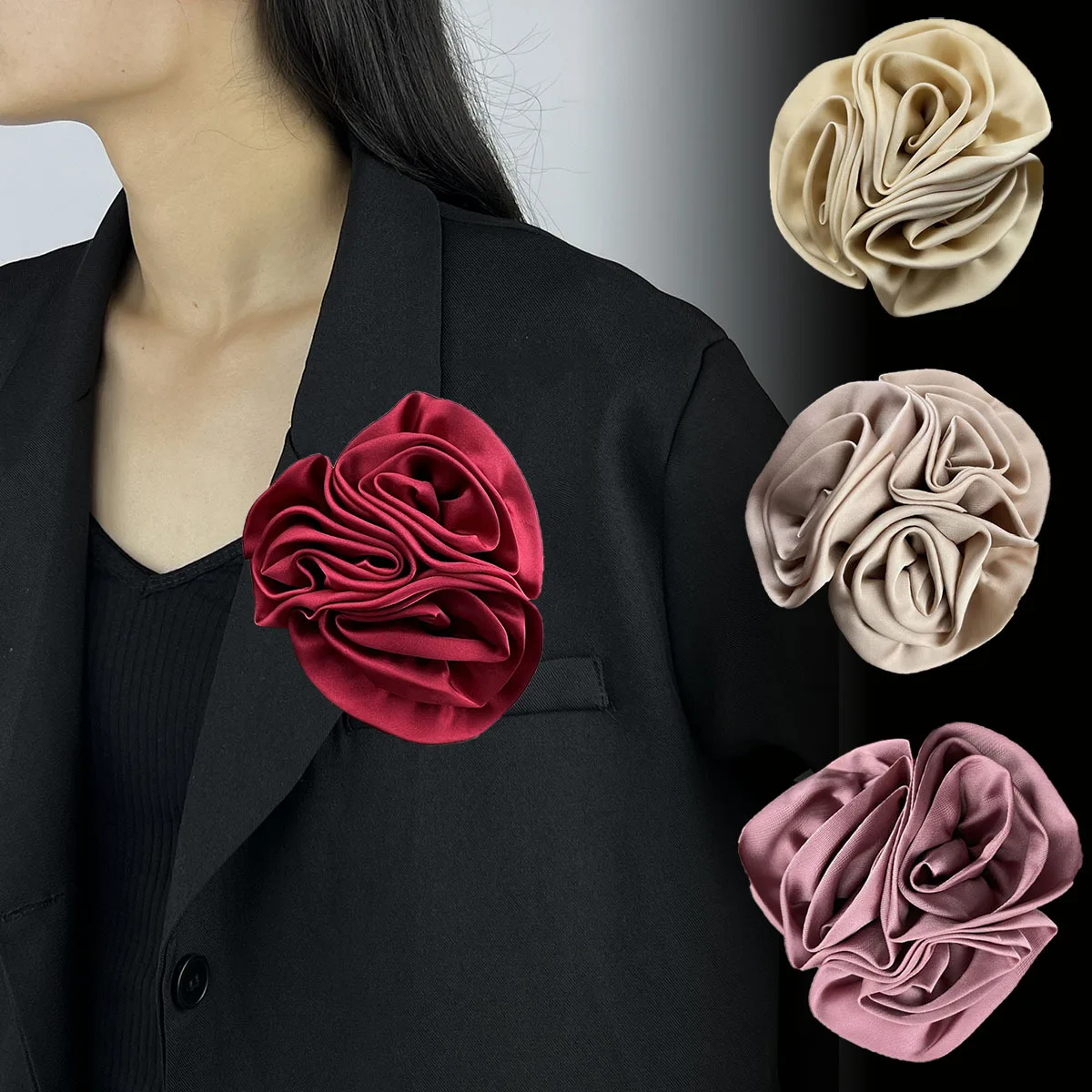 Multi-layer Flower Brooch Handmade Accessories Suit Sweater Coat Pin Brooches