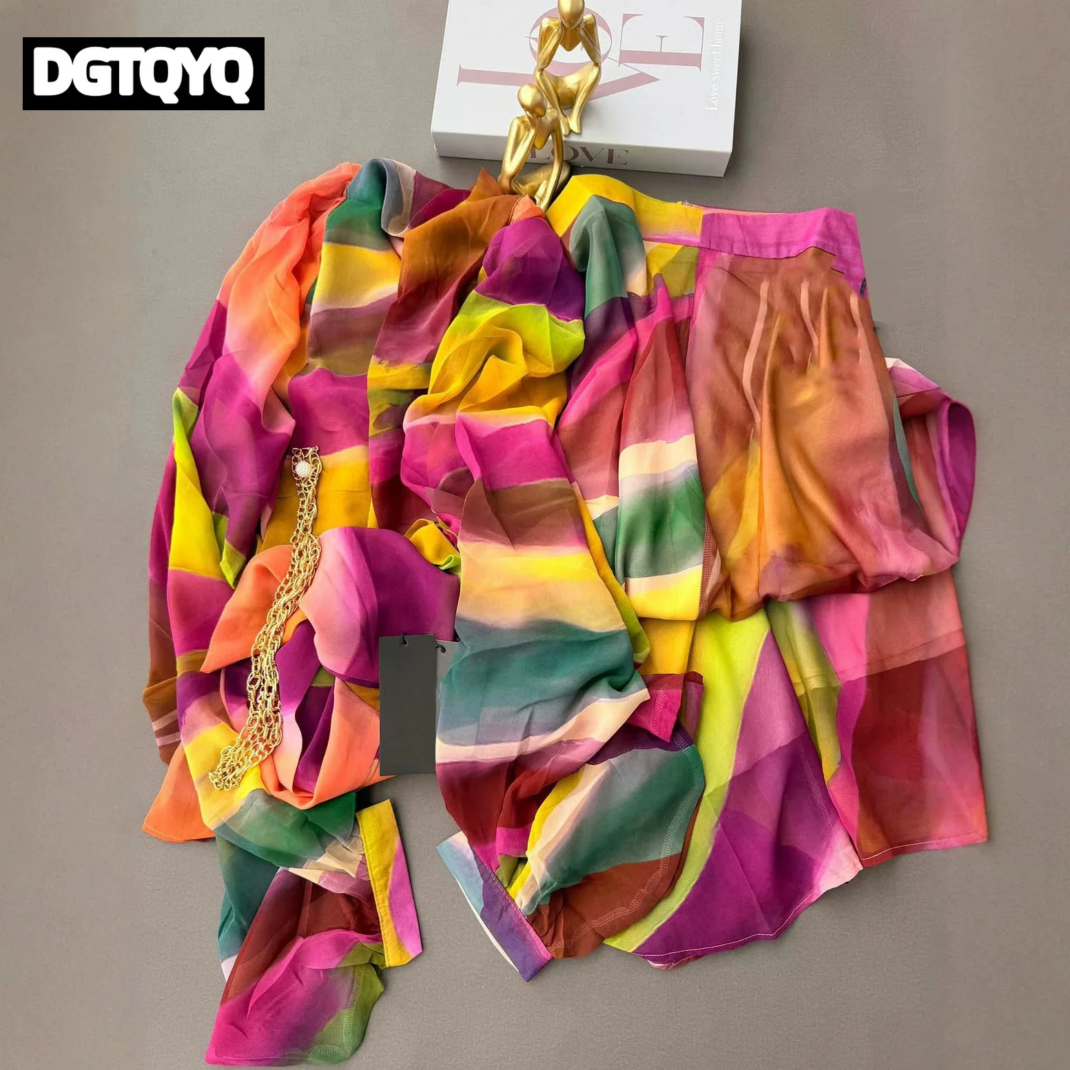 Conjunto de duas peças em chif - Midi Skirt Floral avaliação e preço