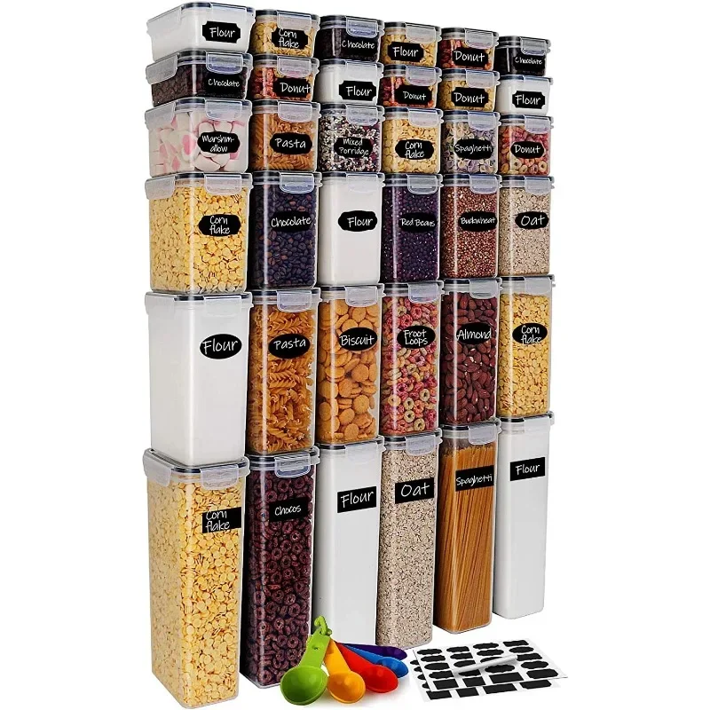 

Airtight Food Storage Containers with Lids, 36 Pieces BPA-Free Plastic Kitchen and Pantry Organization Containers for Cereal,