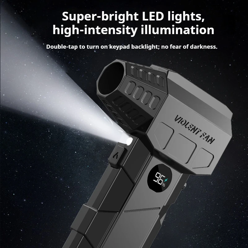 57m/s Typhoon-Grade X5 Fan – 240W Brushless Motor | 8000mAh Rechargeable Camping Tool