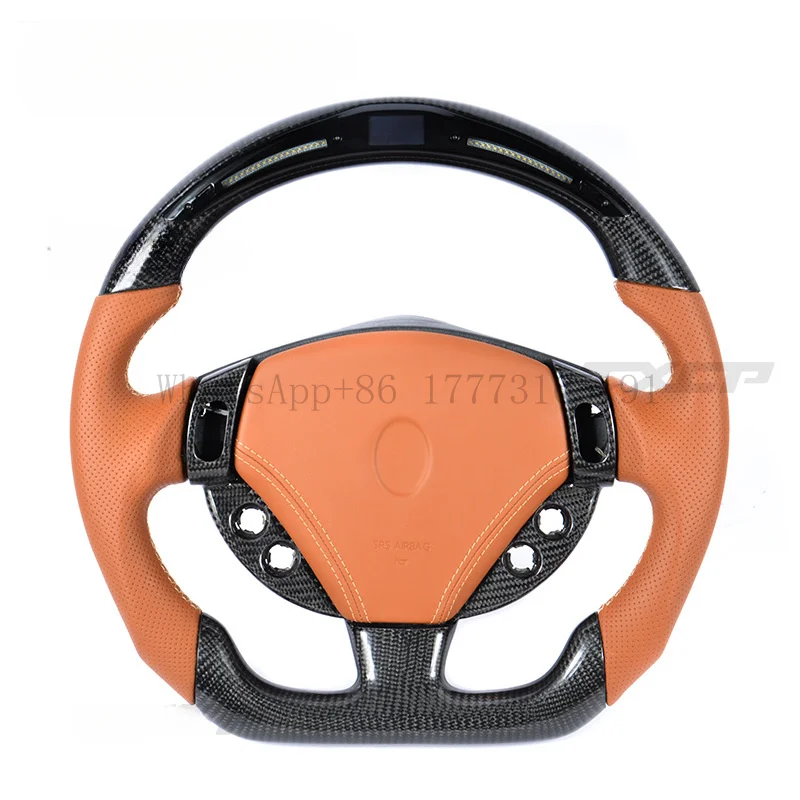Suitable for Maserati GT Ghibli Quattroporte MC20 Carbon Fiber Leather LED Steering Wheel Modification Upgrade