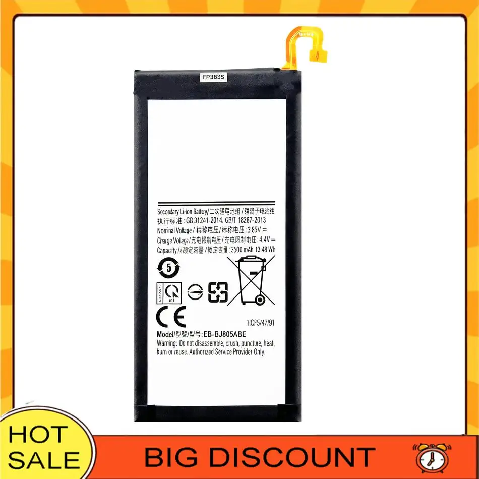 

For Samsung Galaxy A6 Plus SM-A605F A605G A6050 A605K A605FN A605GN EB-BJ805ABE Fast Charging Mobile Phone Battery 3500mAh