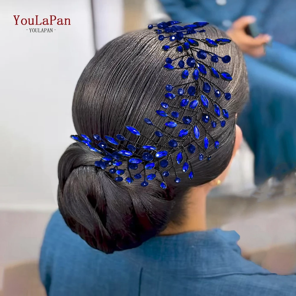 

YouLaPan Rhinestone Crystal Headband Wedding Handmade Headress Bridal Jewelry Hair Accessories Banquet Party Headpiece HP799