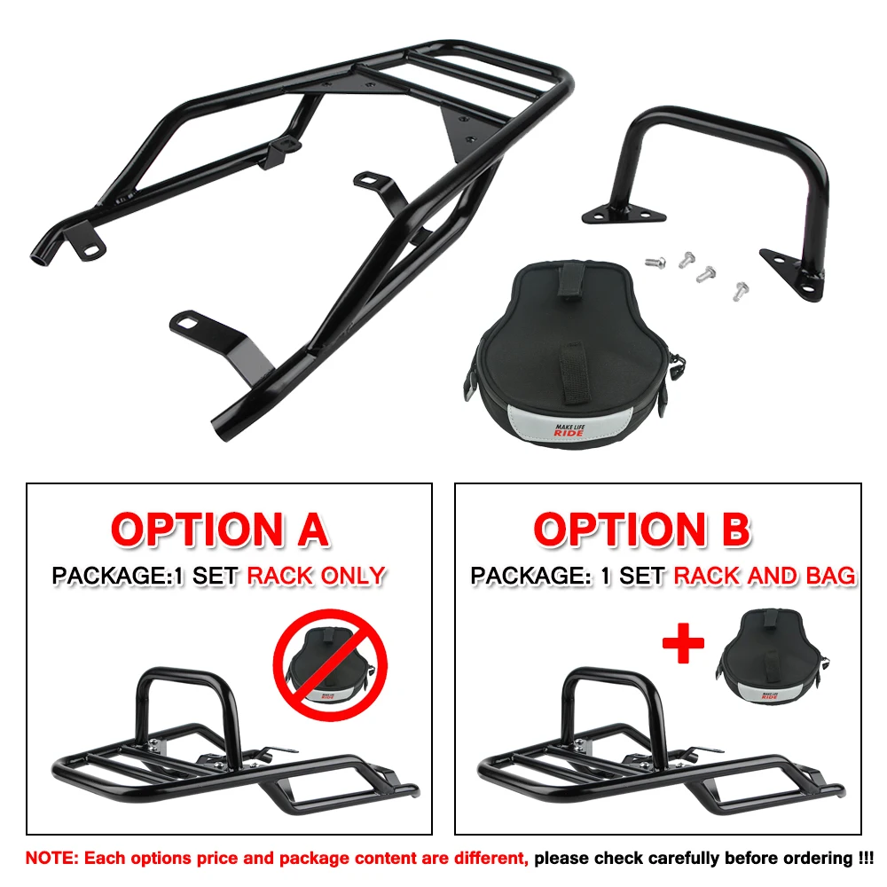 For BMW R nine T R9T Scrambler Racer Pure Urban 2014-2022 2023 2024 Motorcycle Rear Seat Carrier Luggage Rack with Handle Grip