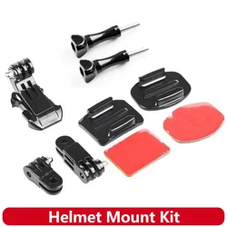 Helmet Mount Kit Adapter Screw J-Hook Base Sticker For GoPro Hero 13 12 11 10 9 8 SJCAM AKASO DJI Osmo Action Camera Accessories