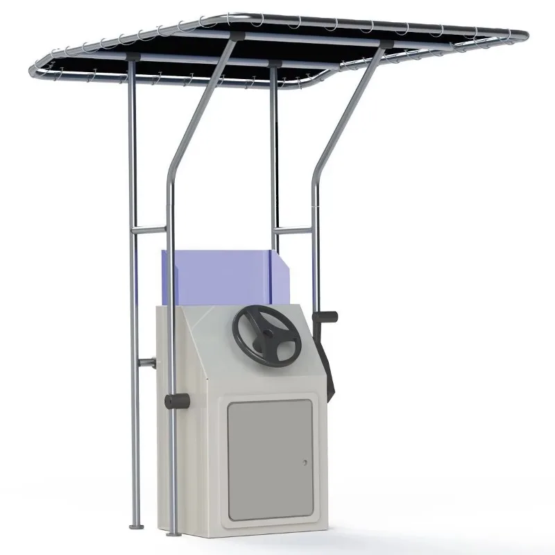 Heavy Duty T-Top Deck Mount Boat Console Cover Dyed Polyester Canvas Top Canopy Water Sun UV Protection
