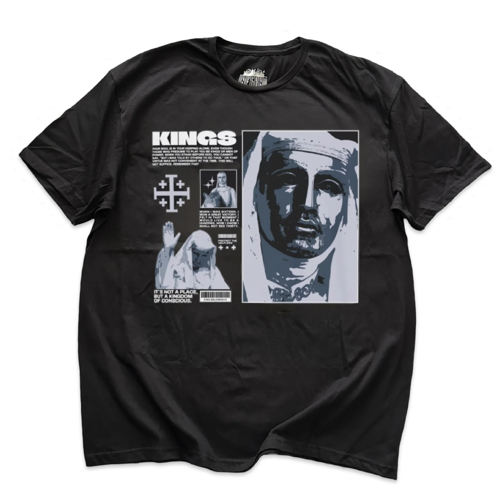 King Baldwin IV Shirt, Y2K Grunge Shirt, Christian shirt, Mens Sz S-3XL