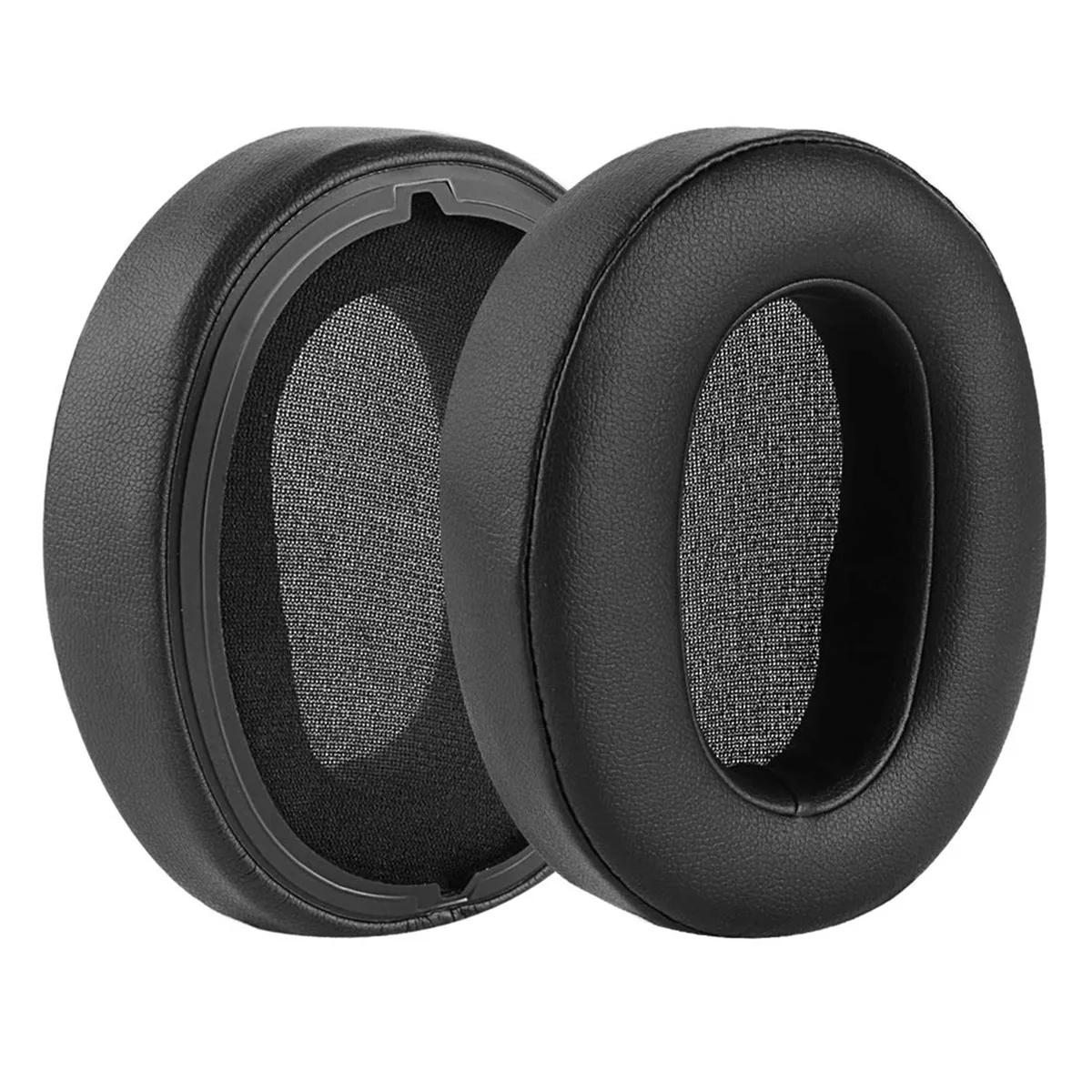 Oreillettes de remplacement pour Sony Casque WH-XB900N Oreillettes Casque en cuir Oreille Coussin Pièces de réparation (Noir)