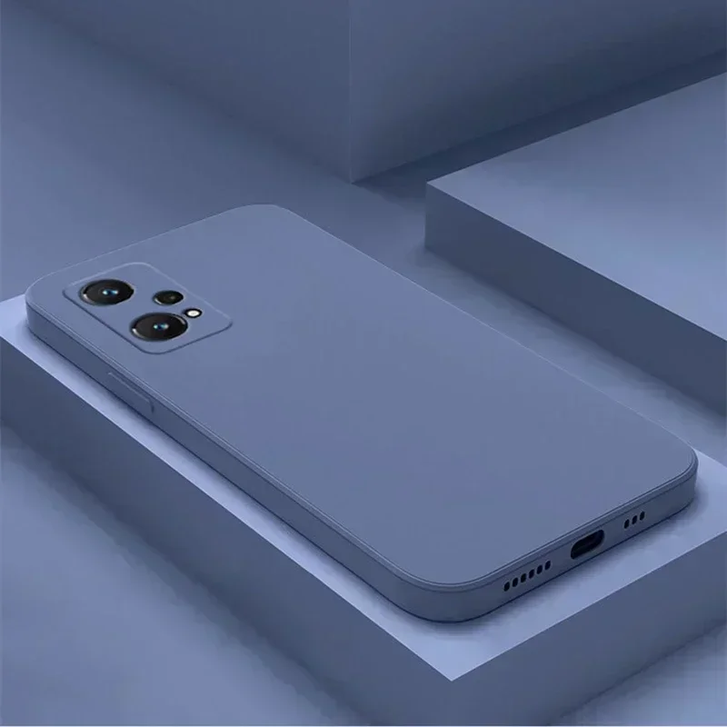 Чехол-бампер для телефона из жидкого силикона для Realme 9 10 Pro Plus 9i