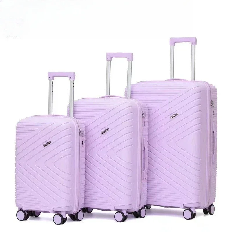 3 Pieces Luggage Set Softside Travel Suitcase with Spinner Wheels, 20+24+28in Lightweight Suitecase Set