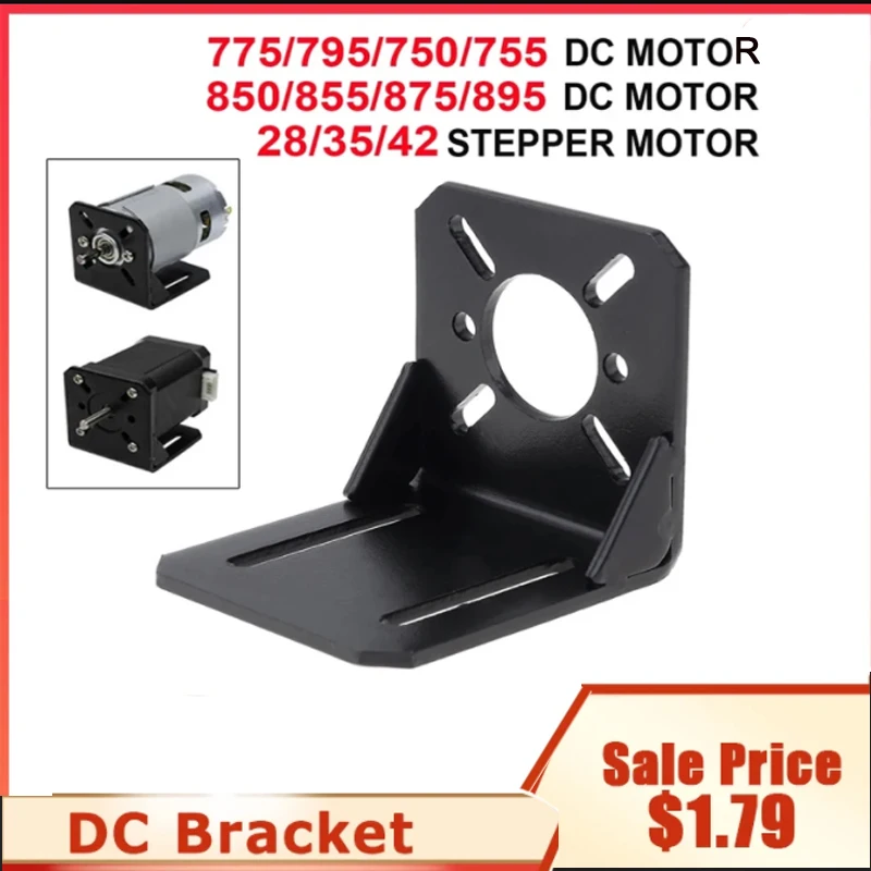 750/755/795/895 Motor Mount Bracket Stainless Universal Straight Fixing Mount Shelf for DC Motor 28/35/42 Stepper Motor