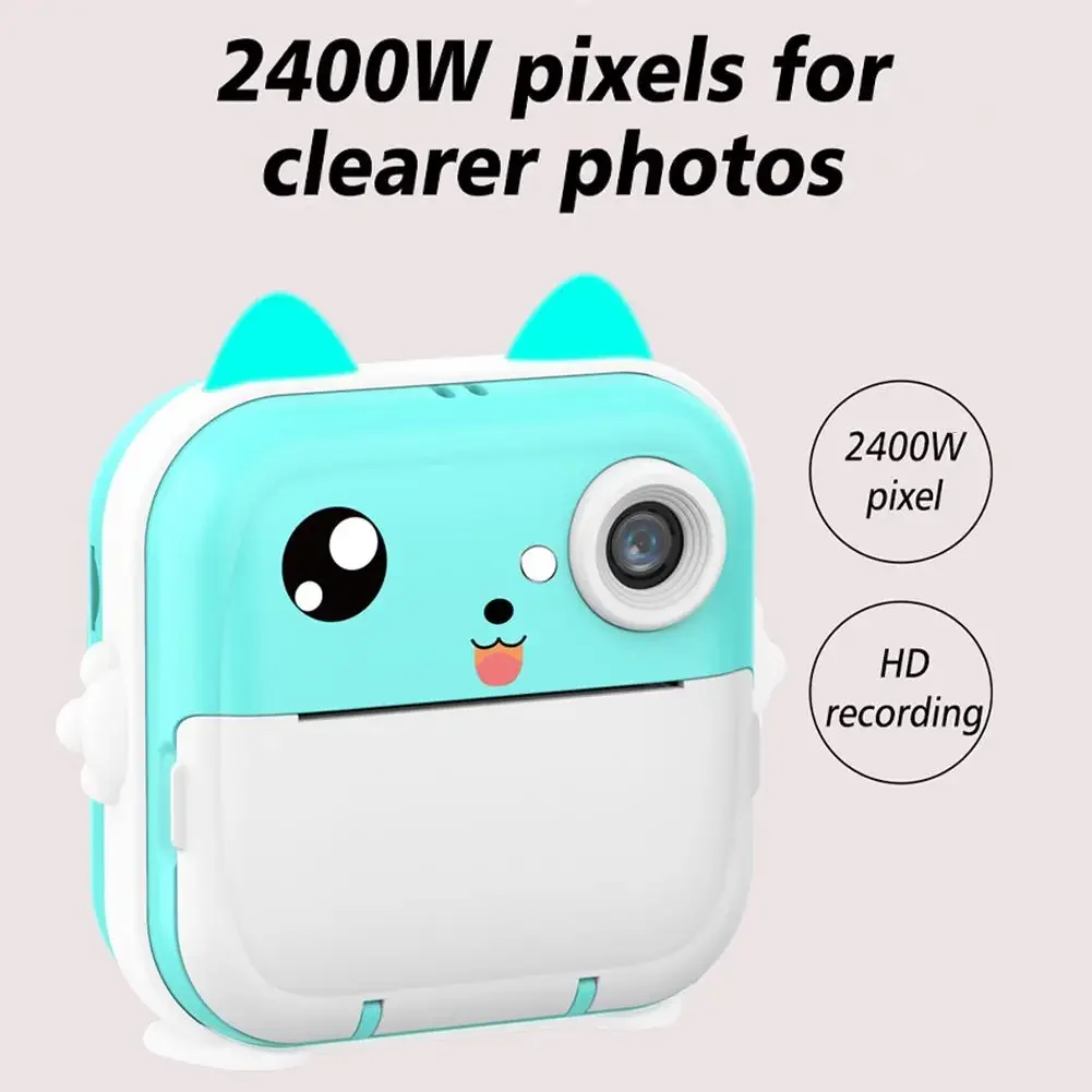 Children Instant Print Camera Kids Digital Photo Video Photography  Camera Toy Mini Thermal Printer for Boy Girls Birthday Gift