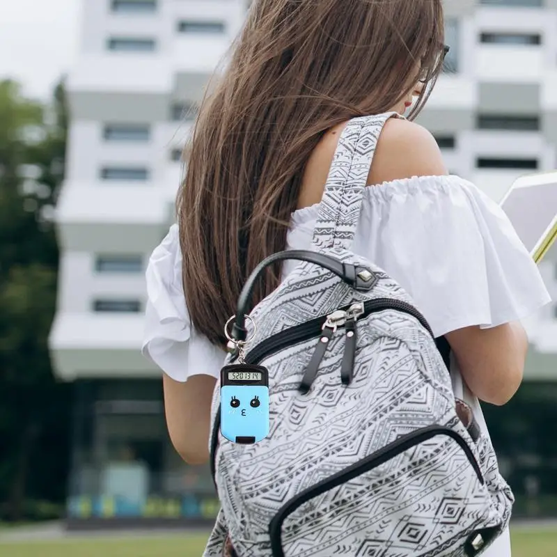 Calcolatrice tascabile Mini calcolatrice elettronica tascabile con portachiavi calcolatrice Mini cifre color caramella carina e funzionale