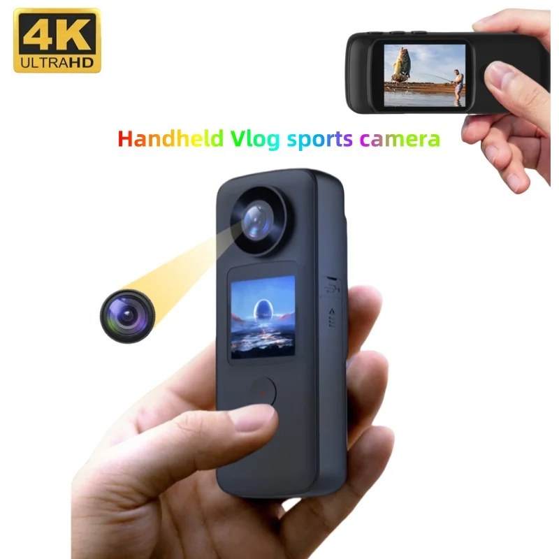 4K Anti-shake Action Camera Wifi Waterproof Screen Sport Bodycam Dual LCD Screens Portable Helmet Bike DV Sports Video Recorder