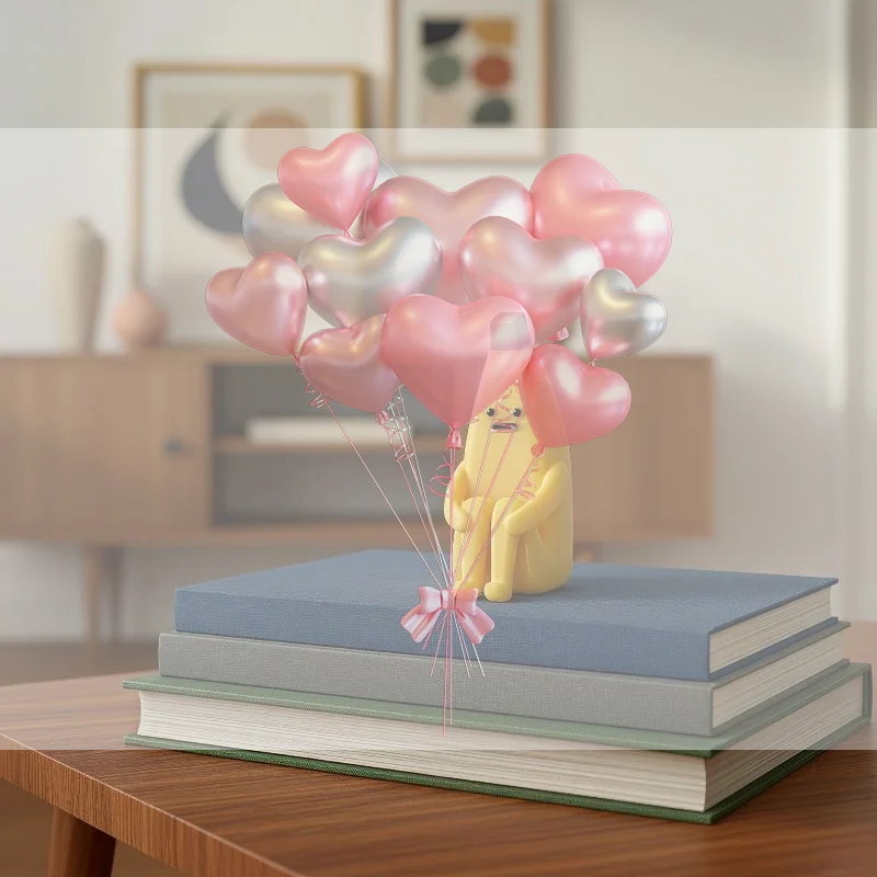 3D Printed Anxious Banana Figurine Durable Plastic Creative Funny Statue for Home Desk Office Shelf Decor Ornament Gift
