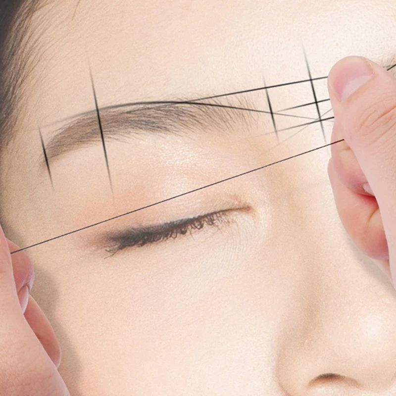 Voorgeïnkte Mapping String Microblading Wenkbrauw Marker Draad Lijn Tool 10M/32,8ft