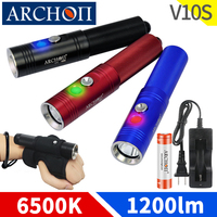 ARCHON V10S Scuba diving lights Dive trainee flashlight Dive club torch Underwater 100m Diving lighting lamp Sea fishing hunting