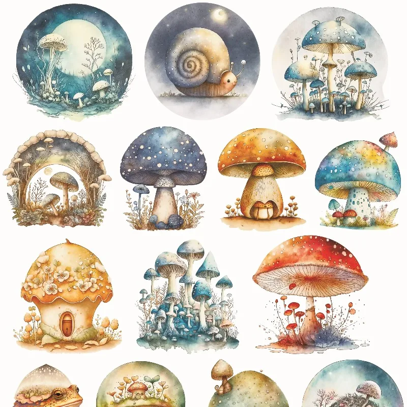 Fantasy watercolor magic mushroom house Stickers Cute Crafts Scrapbooking  Planner Journal  Stationery Planner  journal  kawaii