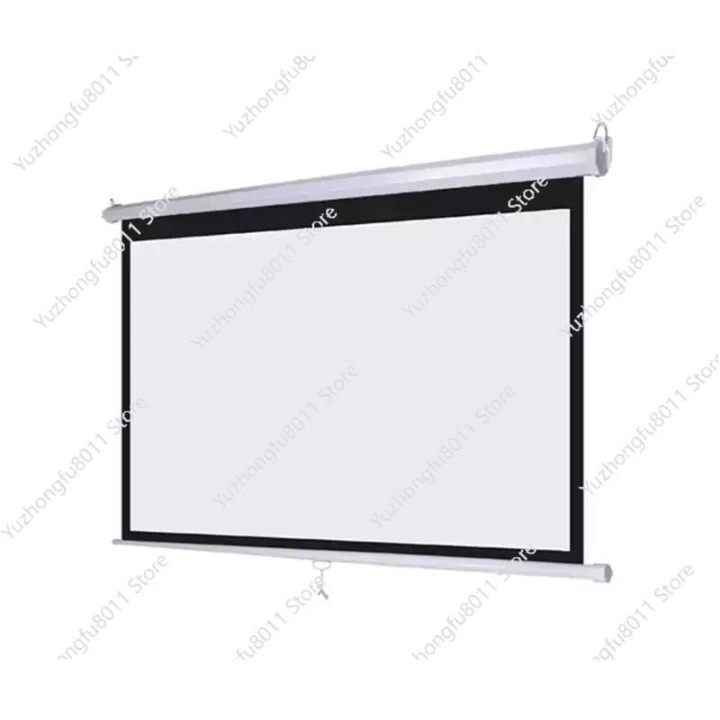 

Рулонный проекционный экран 100 дюймов с автоматической фиксацией, простой установкой и ручным управлением, выдвижной проекционный экран