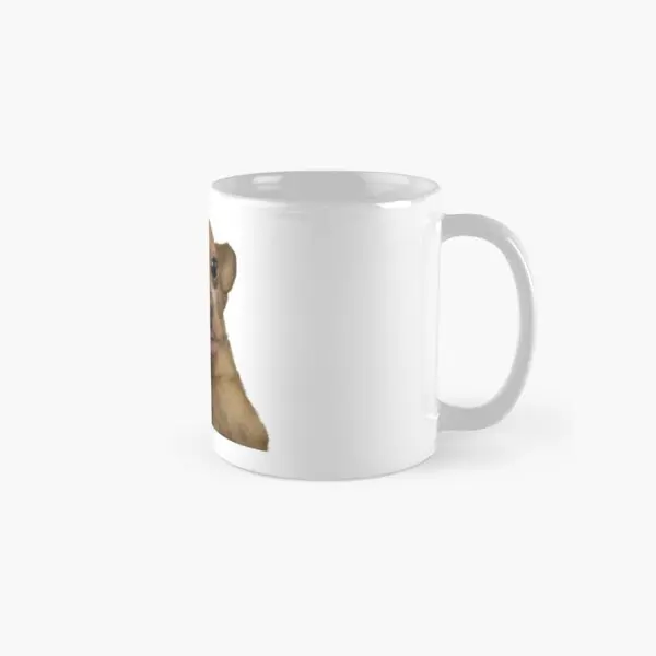 Blep Dog Classic  Mug Picture Drinkware Simple Coffee Design Cup Handle Round Printed Gifts Photo Tea Image