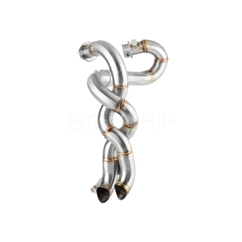 Para Triumph Bobber 2017 2018 19 20 2021 2022 2023 Bobber 1200 Escape Slip-on trenzado doble silenciador de Escape de motocicleta tubo frontal