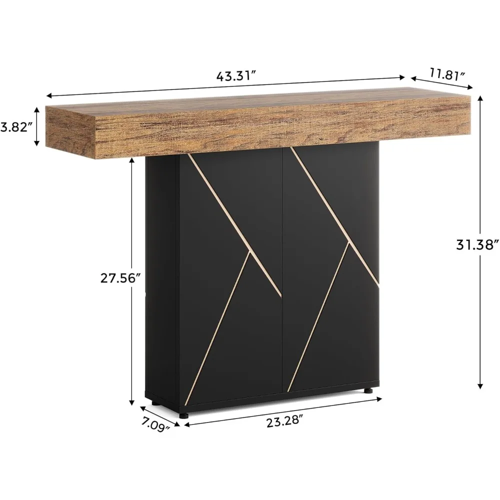 Console Table with LED Lights, 43