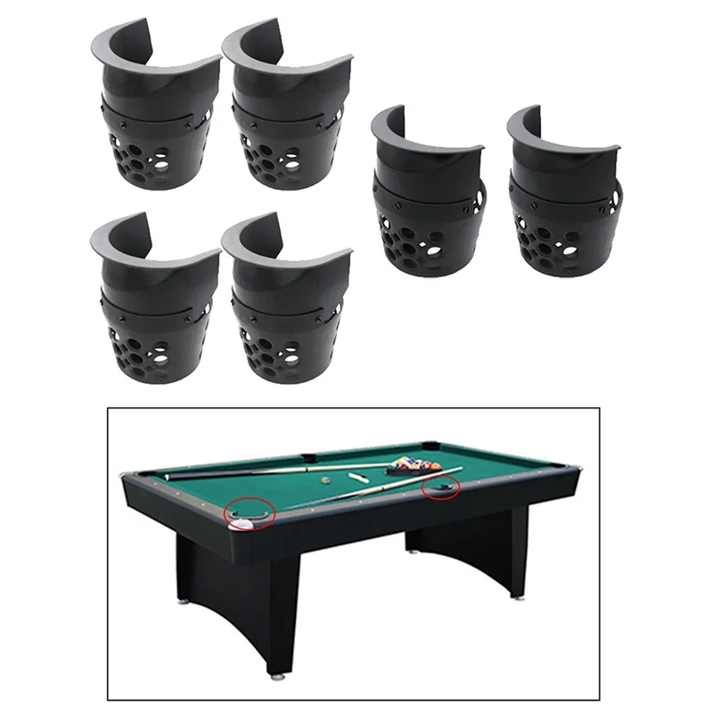 WOWFU-6X Mesa de billar con agujero de bola, accesorios de mesa de billar de bolsillo, suministros de billar resistentes para ahorrar espacio