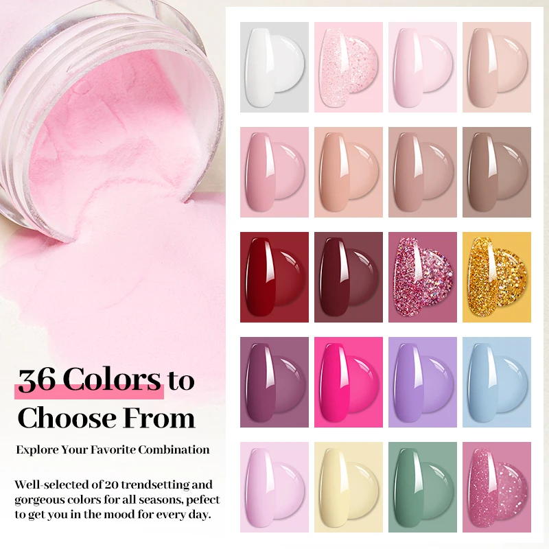 Poudre à tremper acrylique pour ongles, 10g, pas besoin de lampe, traitement naturel sec, longue durée, paillettes, manucure, décoration Nail Art